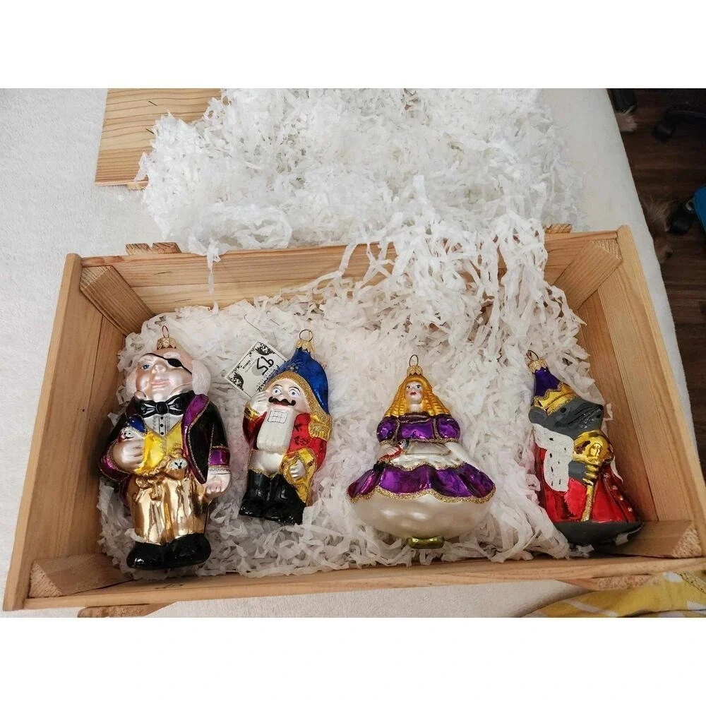 Polonaise Kurt Adler Nutcracker Suite Collection 4 Piece Ornament Wooden‎ BoxSet